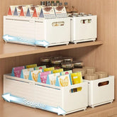 Telescopic organizer Basket, Scalable Storage Box, Retractable Drawer Organizer, Cabinet Organizer Pull out Drawer for Home Kitchen Bathroom, Multifunctional Flexible Clothes Storage, Open Top Clothes Storage Organizer, Sinknap Expandable Storage Bins